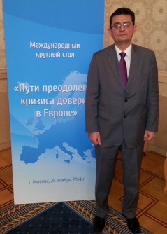 25 November 2014 National Assembly Deputy Speaker Veroljub Arsic at the International Roundtable in Moscow